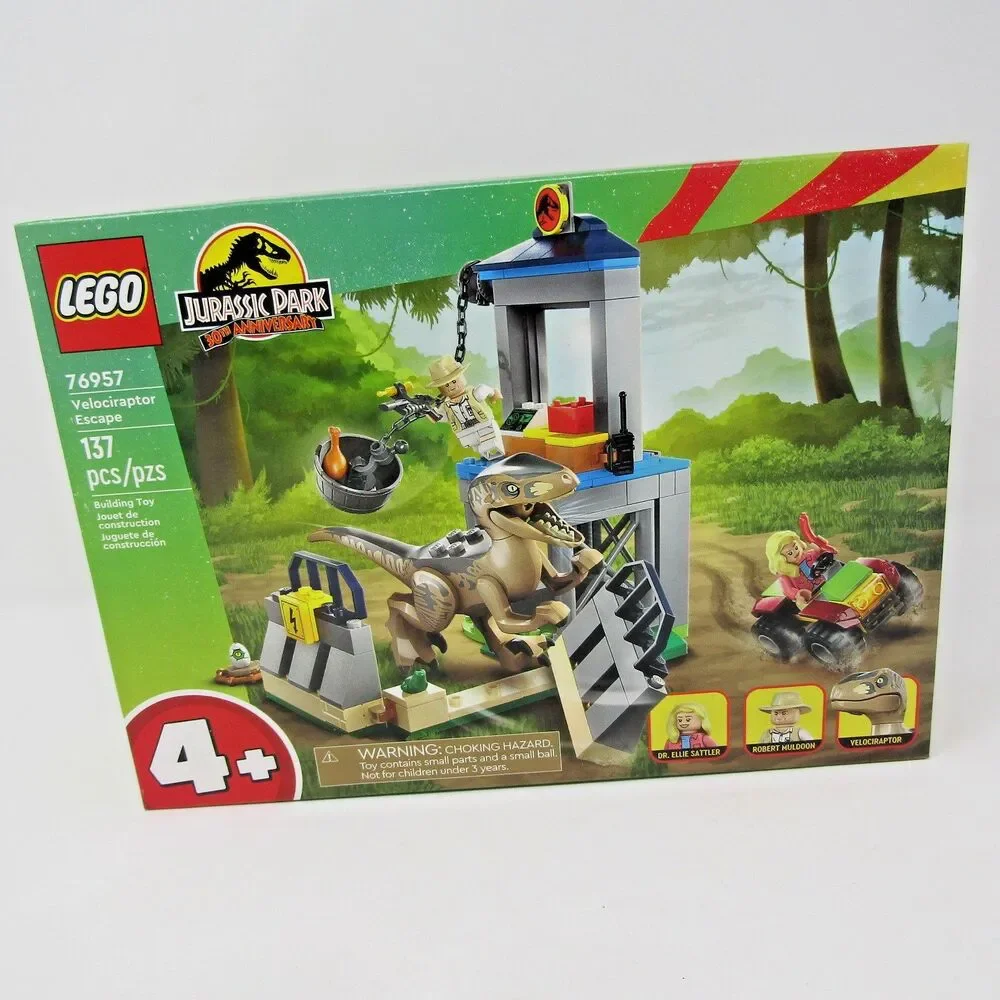 Lego Jurassic Park 30th Anniversary 76957 Velociraptor Escape NEW Sealed